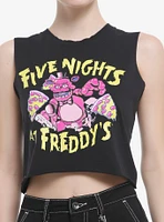 Five Nights At Freddy's Pizza Girls Crop Muscle Tank Top