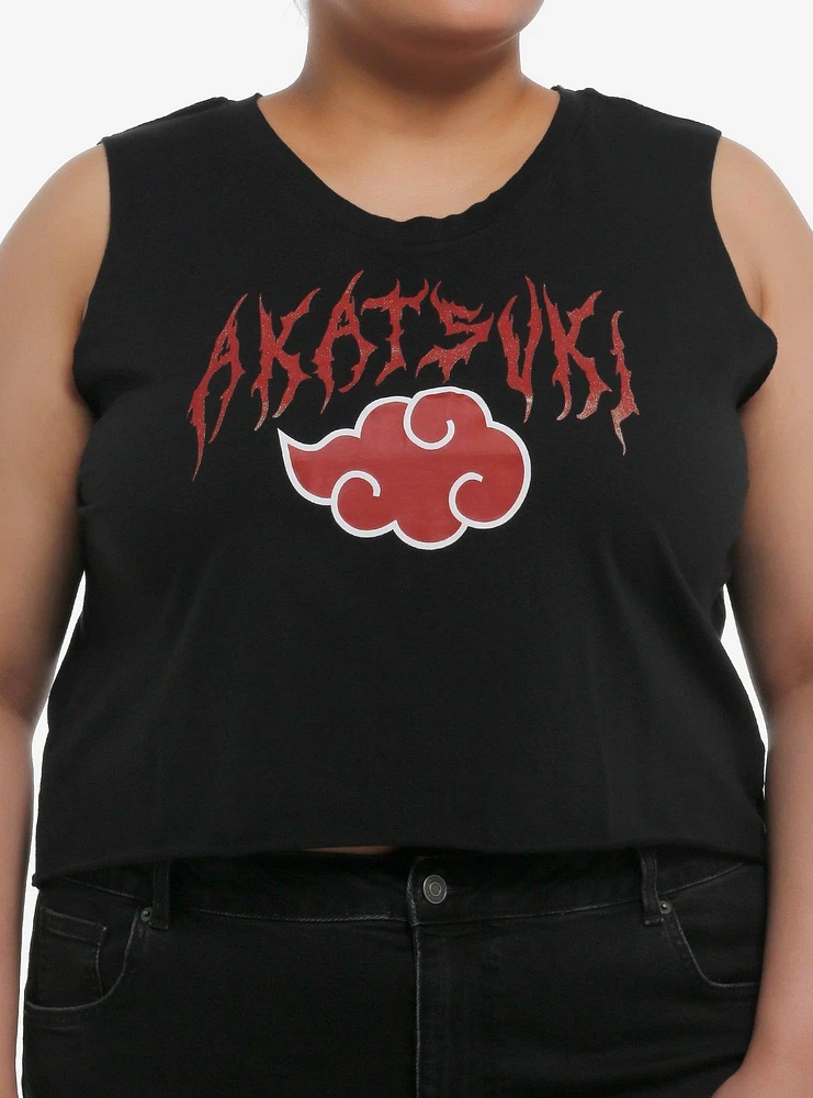 Naruto Shippuden Akatsuki Girls Crop Muscle Tank Top Plus