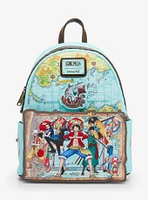 Loungefly One Piece Straw Hat Crew Map Mini Backpack