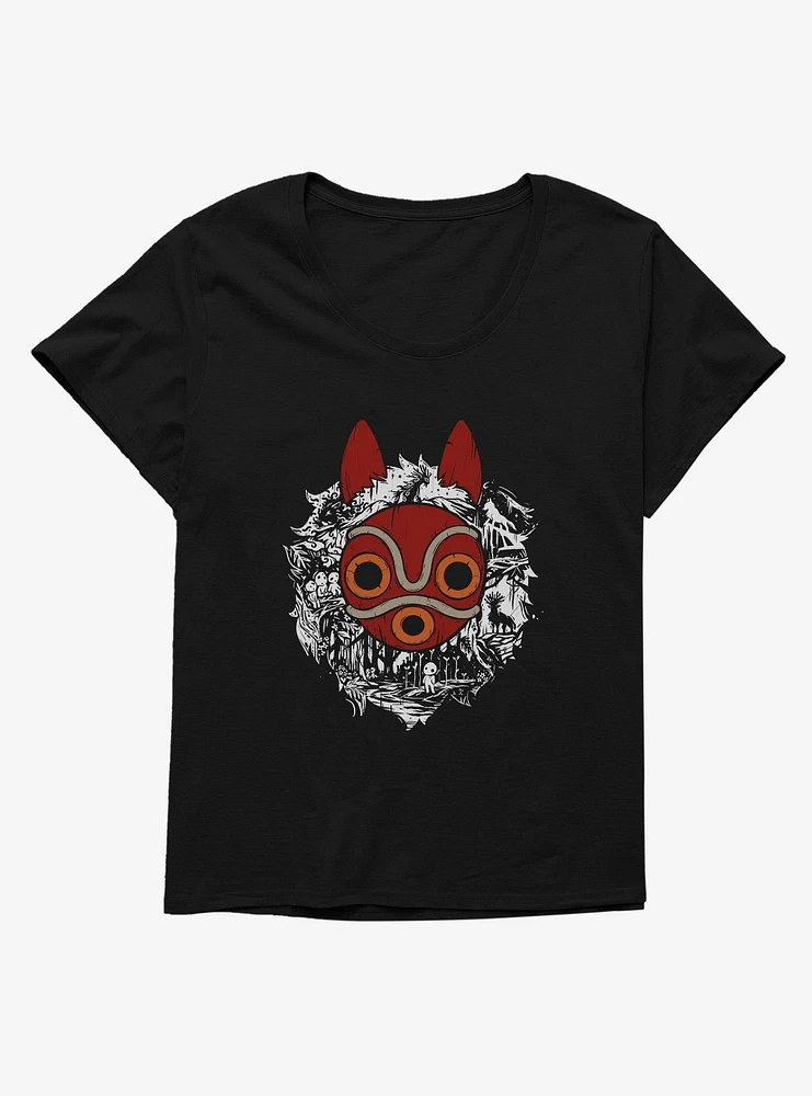 Studio Ghibli Princess Mononoke Gods And Spirits Girls T-Shirt Plus