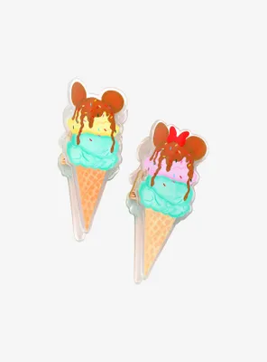 Disney Mickey & Minnie Mouse Ice Cream Claw Clip Set - BoxLunch Exclusive