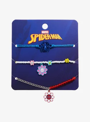 Marvel Spider-Man Flower Mask Bracelet Set