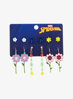 Marvel Spider-Man Flowers Earring Set