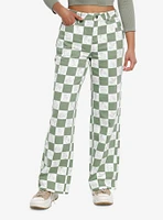 Studio Ghibli My Neighbor Totoro Checkered Wide Leg Jeans