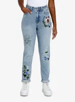 Her Universe Studio Ghibli Princess Mononoke Embroidered Mom Jeans