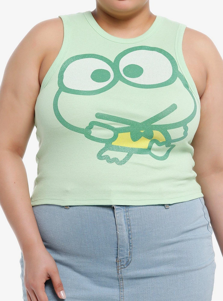 Keroppi Glitter Girls Ribbed Tank Top Plus