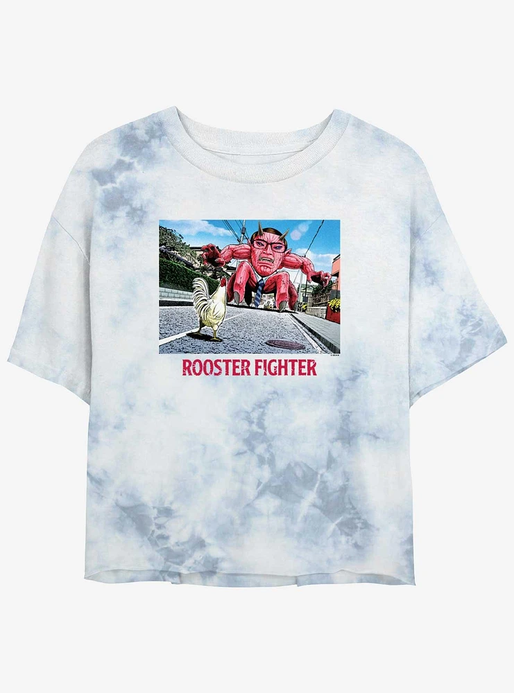 Rooster Fighter Keiji vs Mutant Demon Girls Tie-Dye Crop T-Shirt