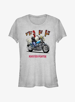 Rooster Fighter Motorcycle Girls T-Shirt