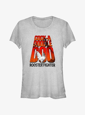 Rooster Fighter Cock-A-Doodle-Doo Logo Girls T-Shirt