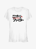 Rooster Fighter Japanese Logo Girls T-Shirt