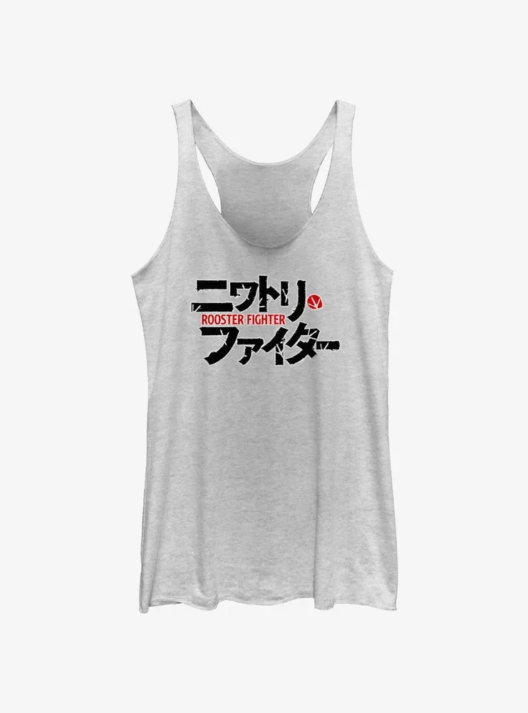 Rooster Fighter Japanese Logo Womens Tank Top