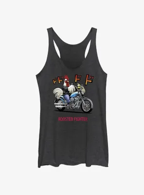 Rooster Fighter Motorcycle Womens Tank Top