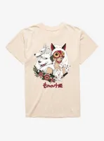 Studio Ghibli Princess Mononoke Wolf Mineral Wash T-Shirt