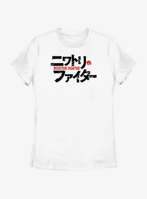 Rooster Fighter Japanese Logo Womens T-Shirt