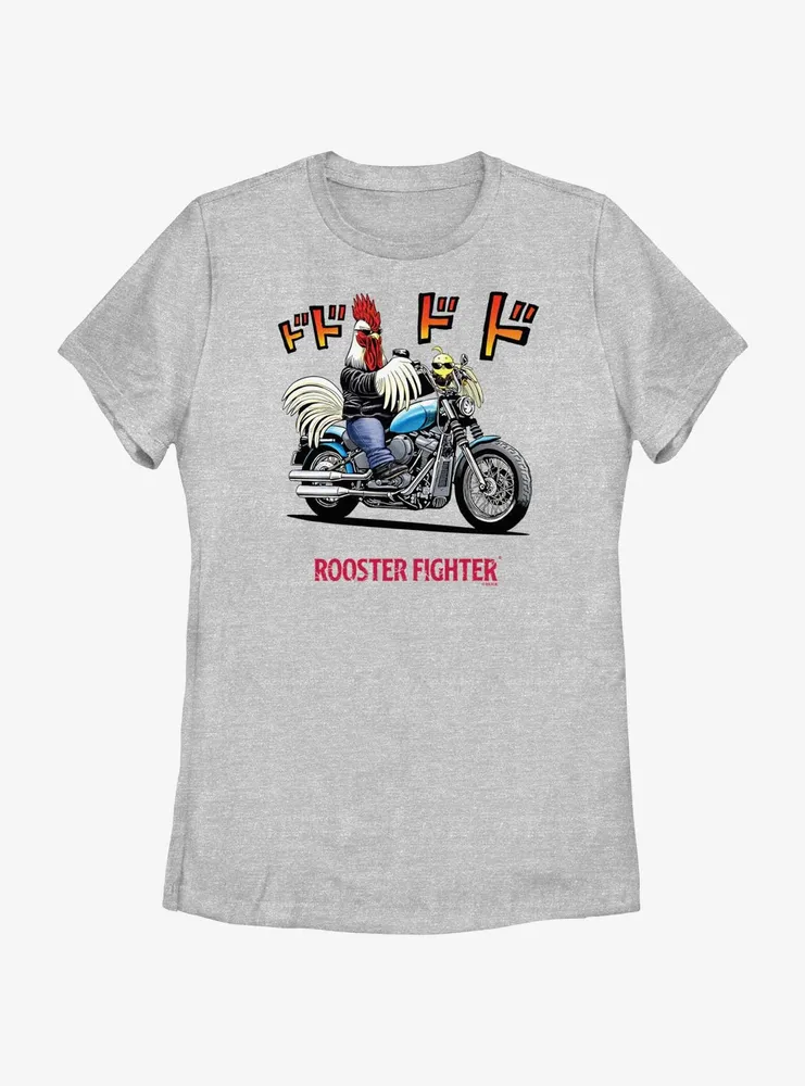 Rooster Fighter Motorcycle Womens T-Shirt