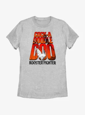 Rooster Fighter Cock-A-Doodle-Doo Logo Womens T-Shirt