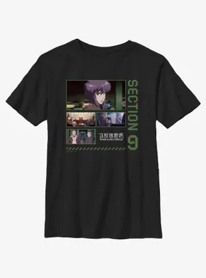 Ghost the Shell Section 9 Collage Youth T-Shirt