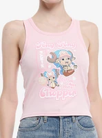 One Piece Chopper Pink Ribbed Girls Tank Top