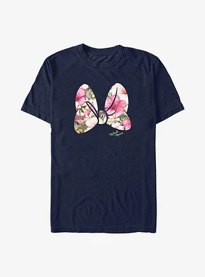Disney Minnie Mouse Flower Print Bow T-Shirt