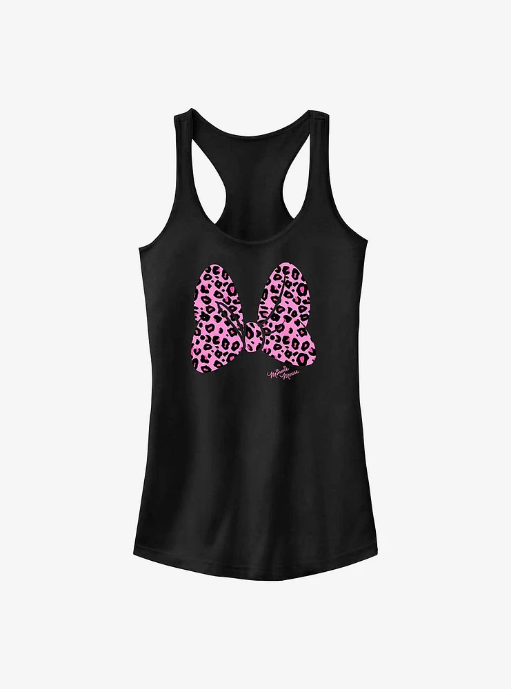 Disney Minnie Mouse Leopard Print Bow Girls Tank