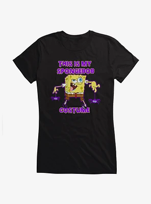 SpongeBob SquarePants This Is My Costume Zombie Girls T-Shirt