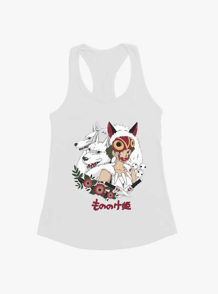 Studio Ghibli Princess Mononoke Wolf Womens Tank Top