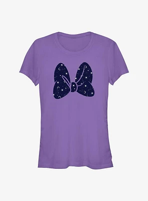 Disney Minnie Mouse Galaxy Print Bow Girls T-Shirt