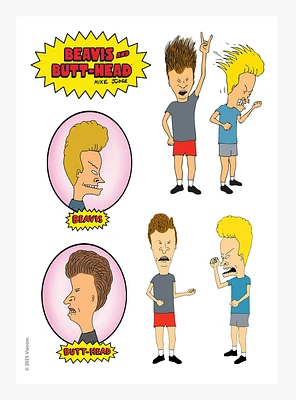 Beavis And Butt-Head Classic Kiss-Cut Sticker Sheet