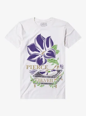 Pierce The Veil Flower Record Player Boyfriend Fit Girls T-Shirt