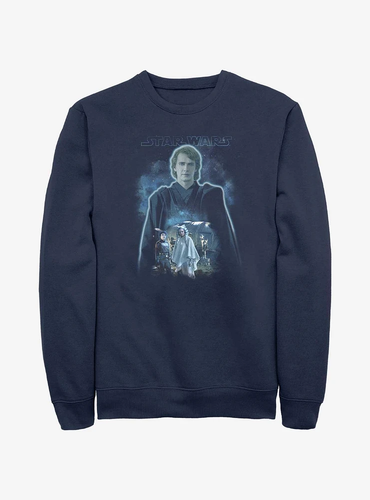 Star Wars Ahsoka Anakin Force Ghost Sweatshirt Hot Topic Web Exclusive