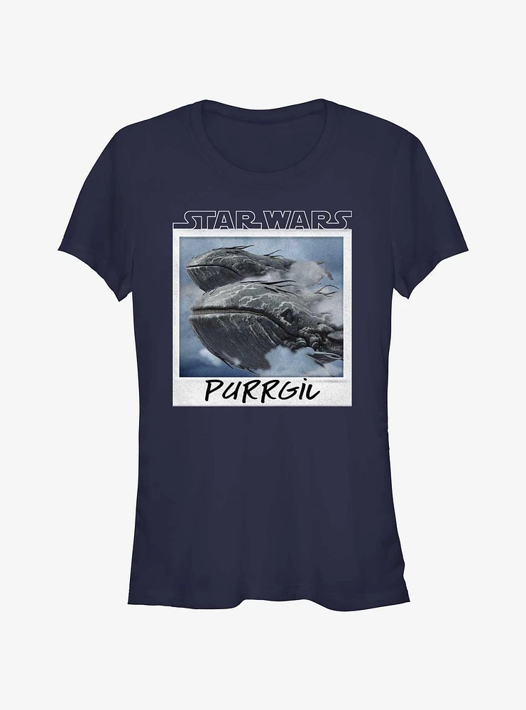 Star Wars Ahsoka Purrgil Polaroid Girls T-Shirt