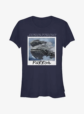 Star Wars Ahsoka Purrgil Polaroid Girls T-Shirt