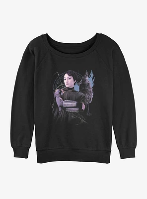 Star Wars Ahsoka Sabine Wren and Loth-Wolf Girls Slouchy Sweatshirt