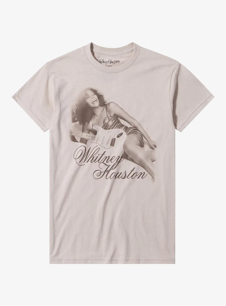 Whitney Houston Guitar Boyfriend Fit Girls T-Shirt