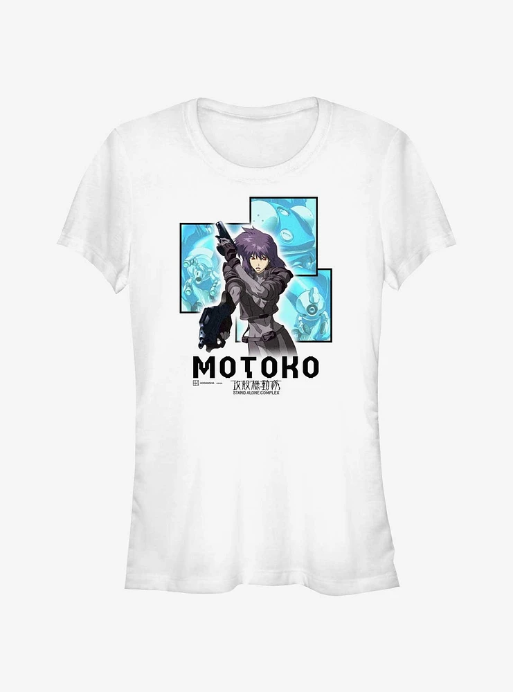 Ghost the Shell Major Motoko Portrait Girls T-Shirt