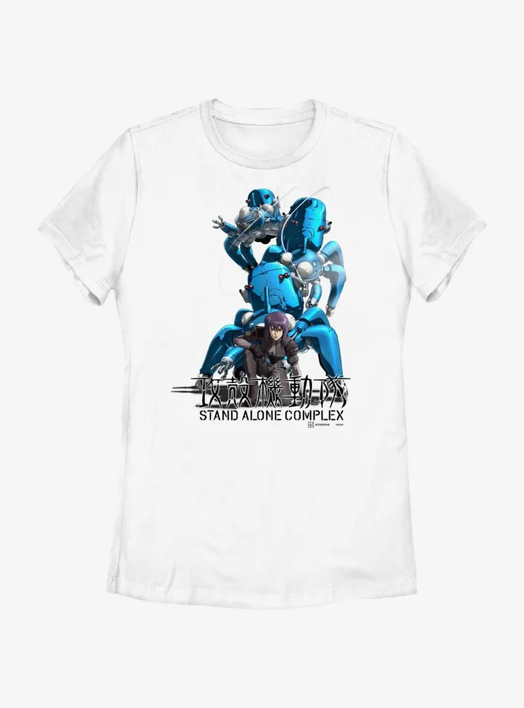 Ghost the Shell Motoko Tachikoma Pose Womens T-Shirt