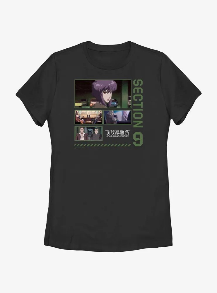 Ghost the Shell Section 9 Collage Womens T-Shirt