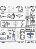 Star Wars Pictogram Peel & Stick Wallpaper