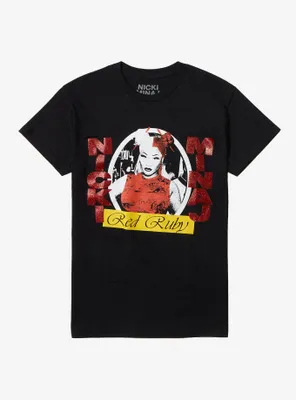 Nicki Minaj Red Ruby Da Sleeze Glitter Boyfriend Fit Girls T-Shirt