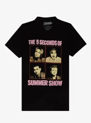 5 Seconds Of Summer Grid Boyfriend Fit Girls T-Shirt