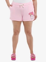 My Melody Rhinestone Girls Lounge Shorts Plus