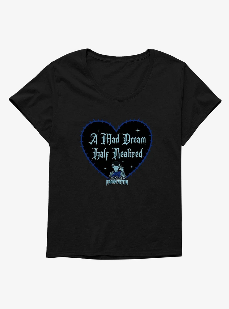 Bride Of Frankenstein Mad Dream Half Realized Girls T-Shirt Plus