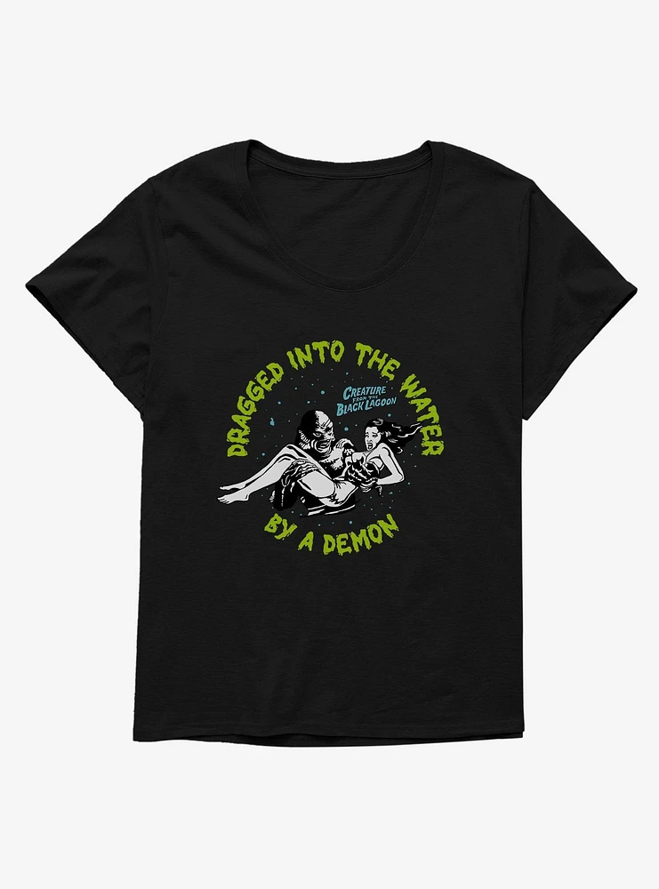 Creature From The Black Lagoon Dragged Into Water Girls T-Shirt Plus