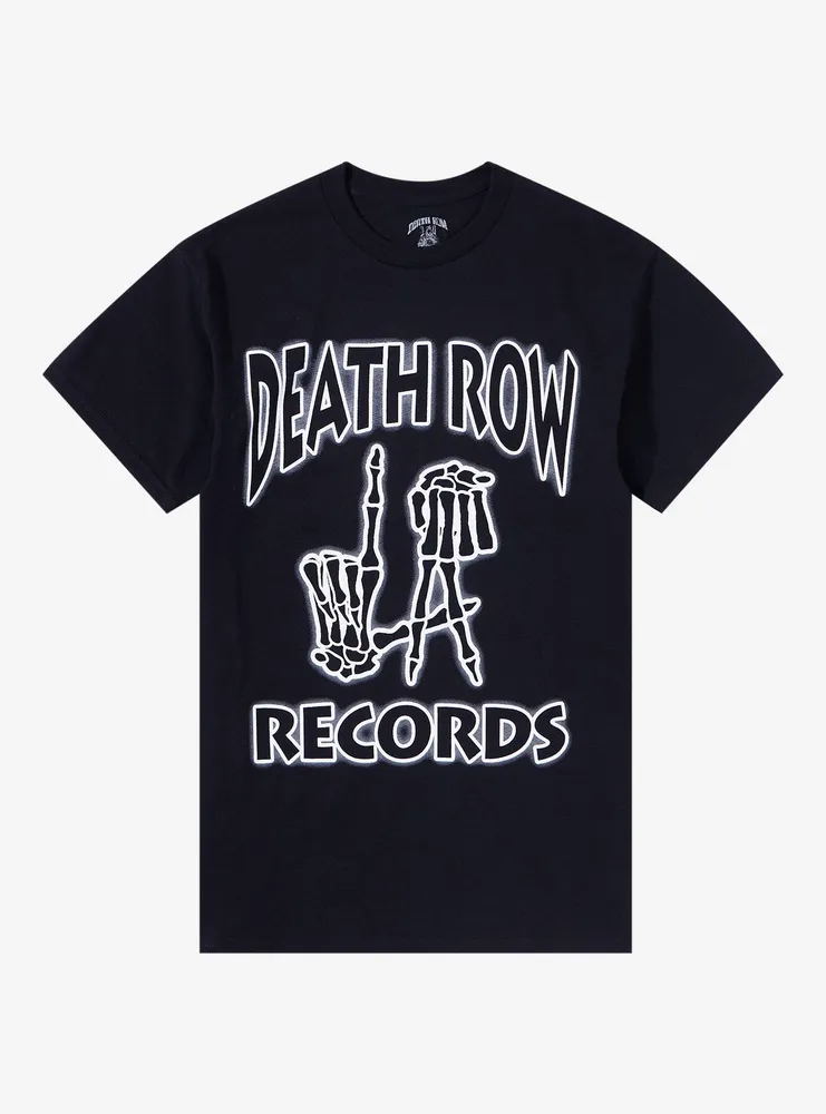 Hot Topic Death Row Records LA Skeleton Hands Boyfriend Fit Girls T-Shirt