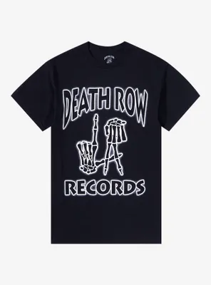 Death Row Records LA Skeleton Hands Boyfriend Fit Girls T-Shirt