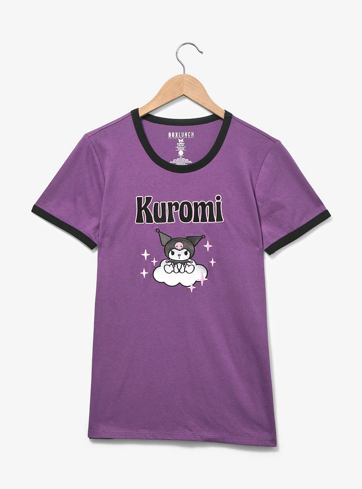 Sanrio Kuromi Cloud Portrait Women's Ringer T-Shirt - BoxLunch Exclusive