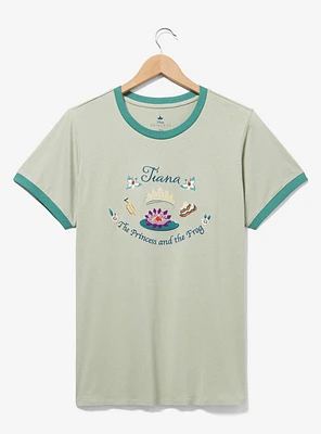 Disney the Princess and Frog Tiana Icons Women's Plus Ringer T-Shirt — BoxLunch Exclusive