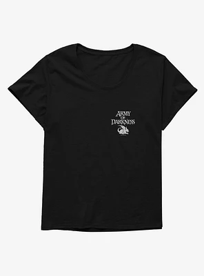Army Of Darkness Logo Faux Pocket Girls T-Shirt Plus