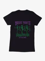 Boogie Nights Skeletons Halloween After Dark Womens T-Shirt