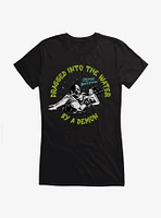 Creature From The Black Lagoon Dragged Into Water Girls T-Shirt